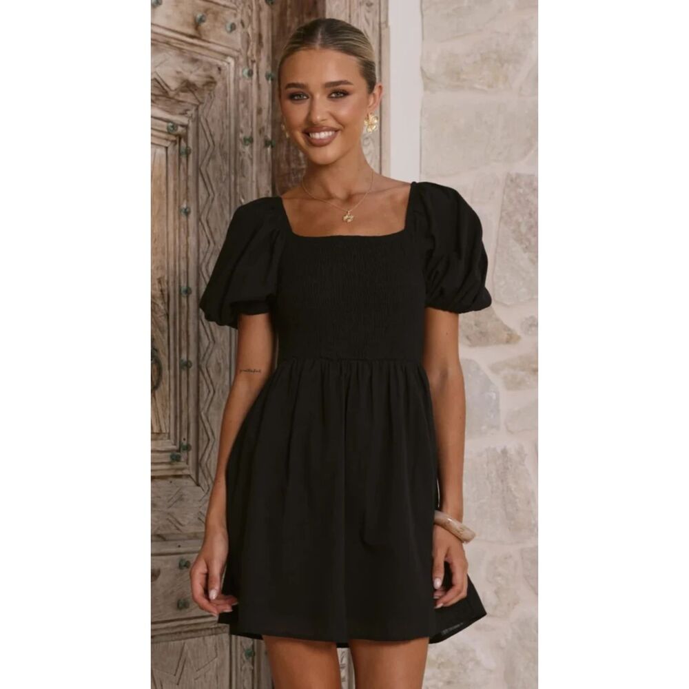 Black Short Sleeve Dress